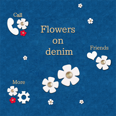 Flowers on denim